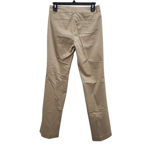 Banana Republic The Logan Fit Women's Khaki Flat Front‎ Stretch Trousers Size 00 - Picture 7 of 7